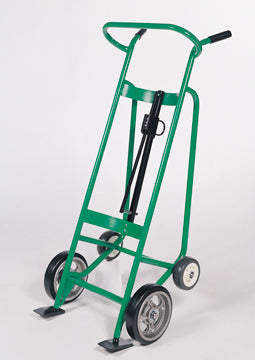 4-Wheel Drum Truck - Steel w/Brakes and Solid Rubber Tires